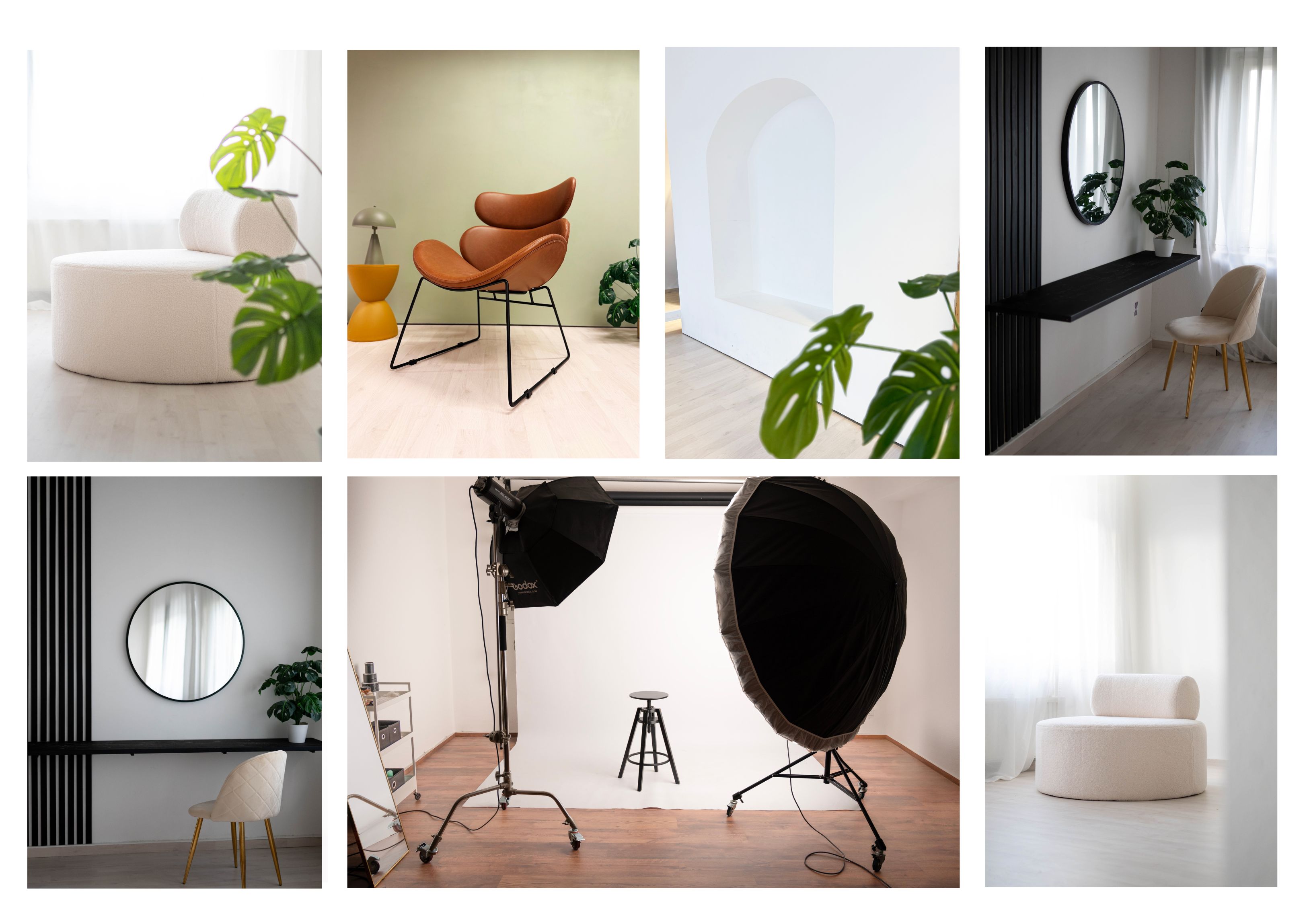 Helles Fotostudio mit Menschen